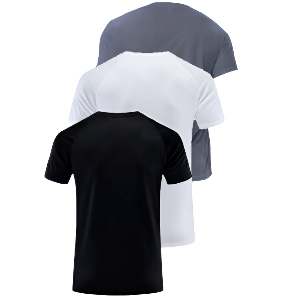 Kit de t-shirts pour hommes, composé de chemises basiques en coton, disponibles en plusieurs couleurs et styles, parfaites pour un usage quotidien et confortables pour toutes les saisons.