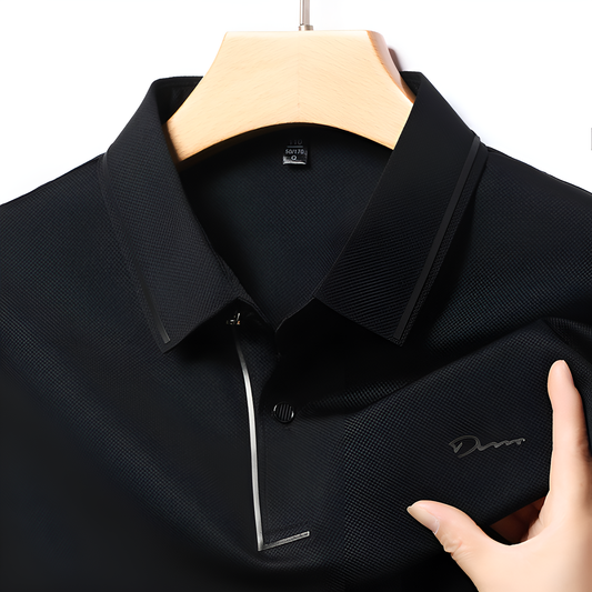 Chemise Polo - Parisian Essence | Manches Longues, polo élégante pour homme avec manches longues, fabriquée dans un tissu de haute qualité, alliant confort, style moderne et sophistication idéale pour toutes les occasions.