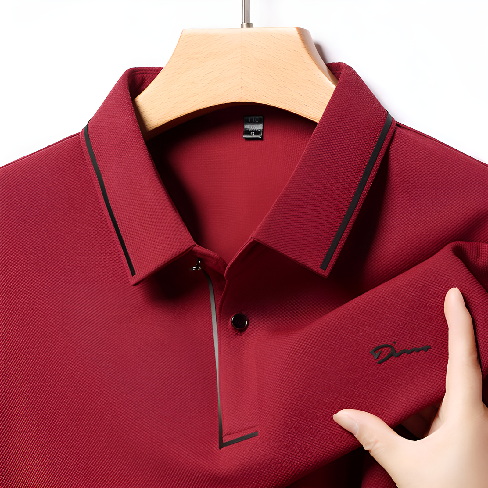 Chemise Polo - Parisian Essence | Manches Longues, polo élégante pour homme avec manches longues, fabriquée dans un tissu de haute qualité, alliant confort, style moderne et sophistication idéale pour toutes les occasions.